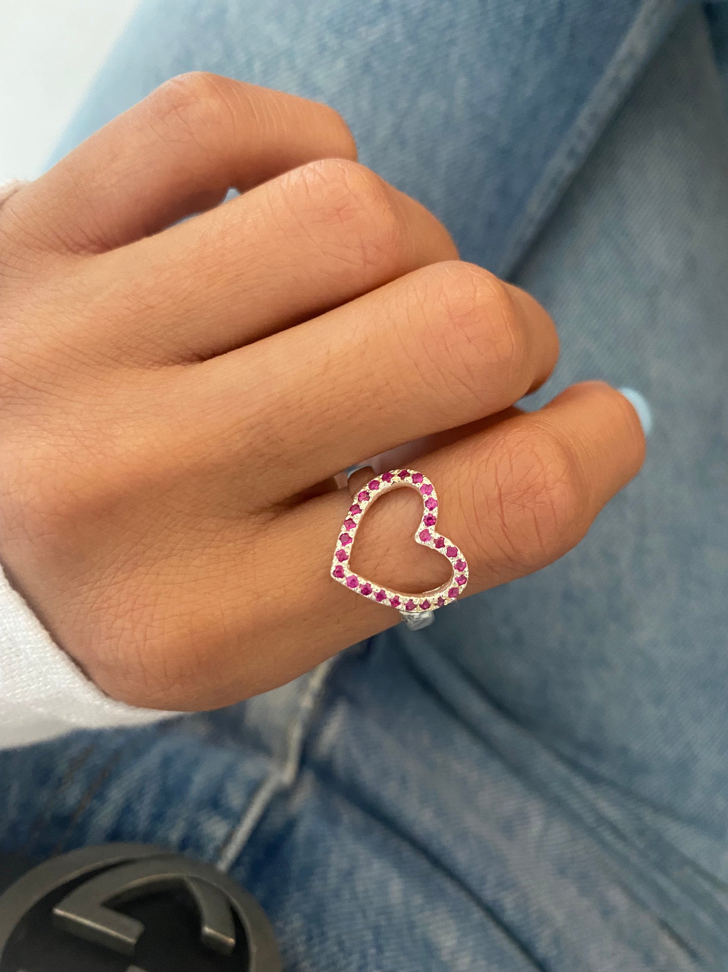 Heart Gemstone Ring