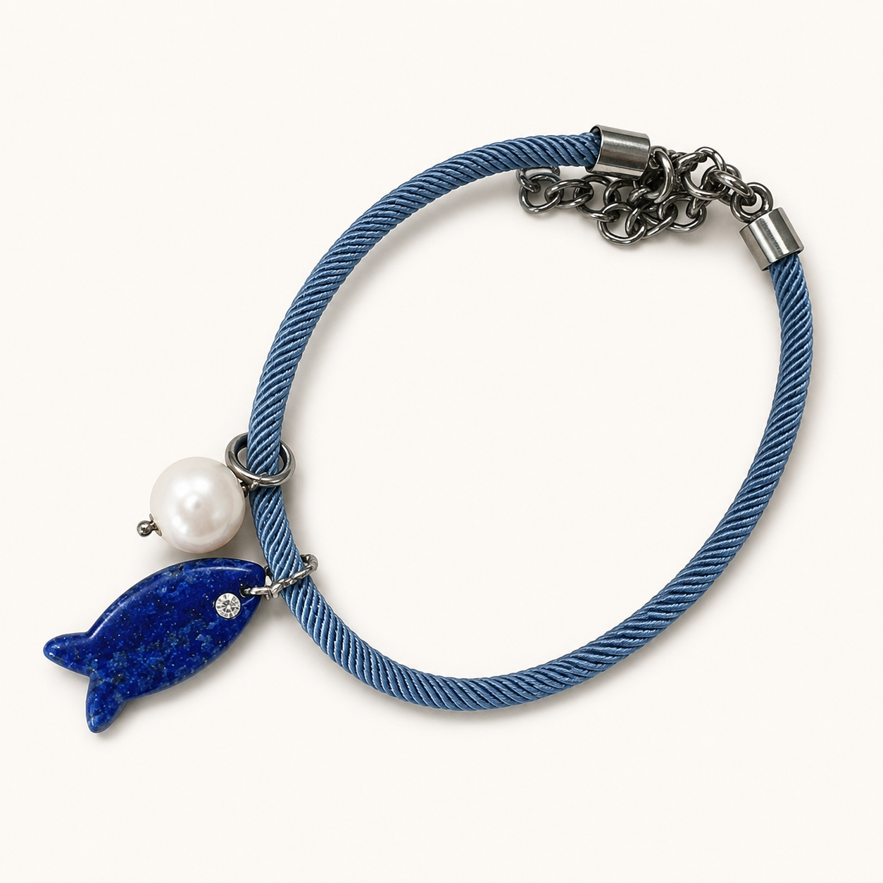 Lucky Fish Anklet | צמיד רגל לאקי כחול