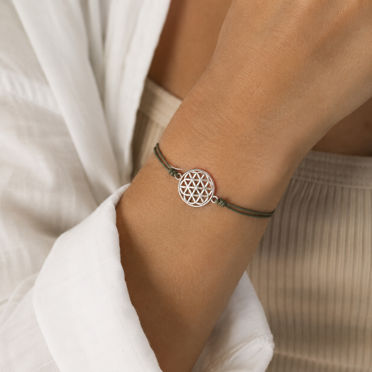 Flower of Life Cord Bracelet