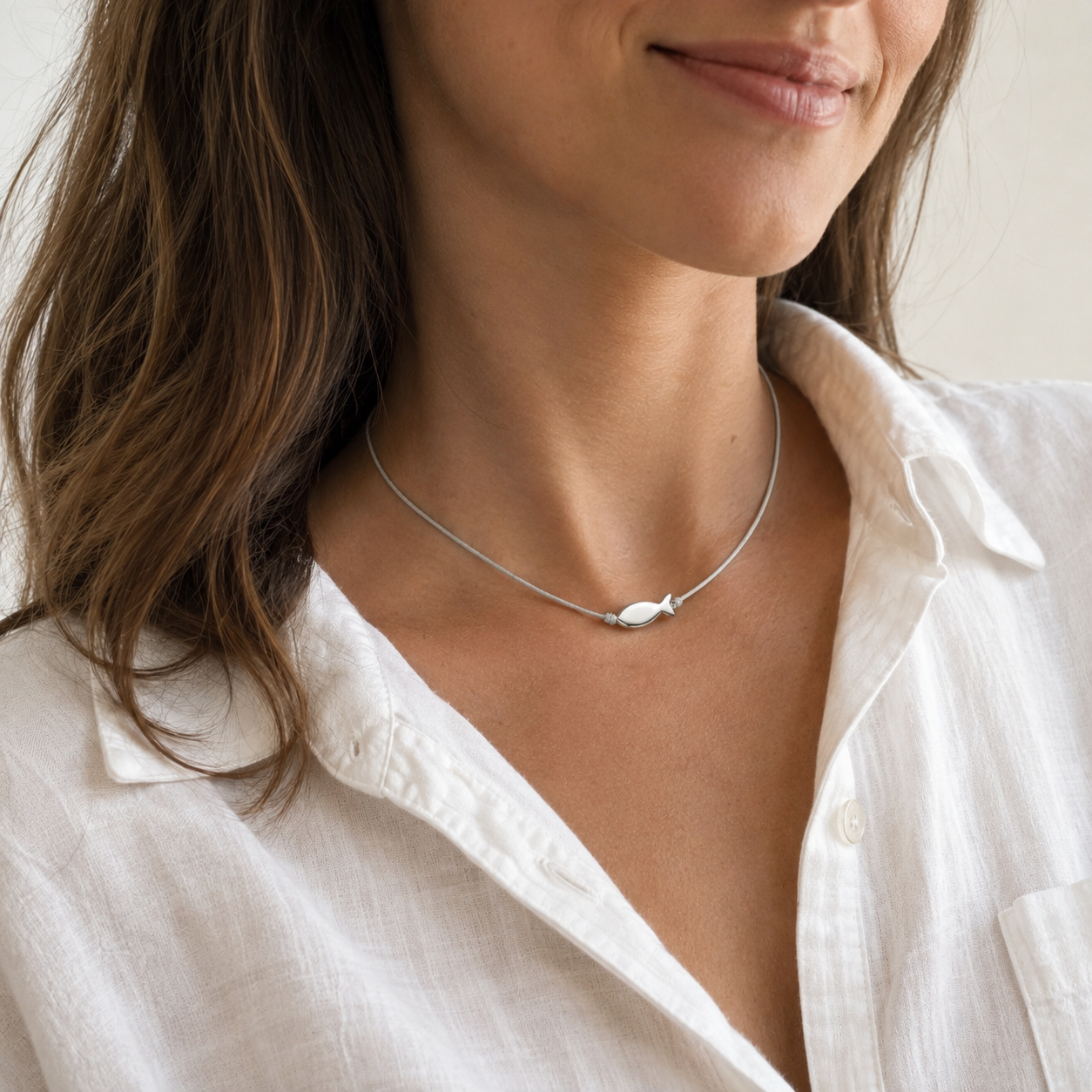 FISH CORD NECKLACE | שרשרת חוט דג