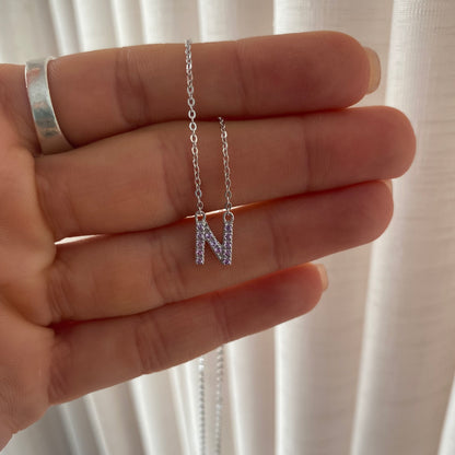 Gemstone Initial Necklace