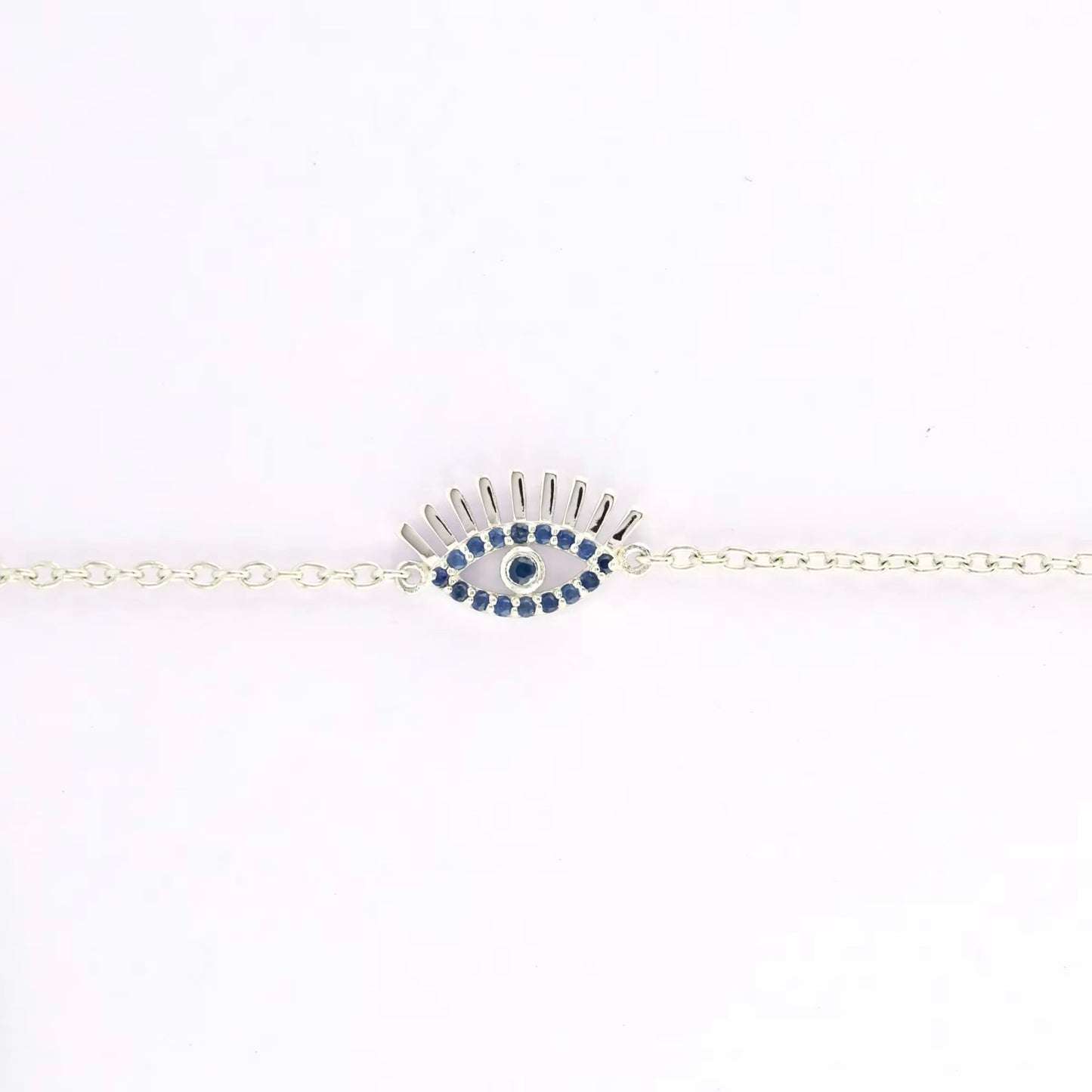 Blue Sapphire Evil Eye Bracelet