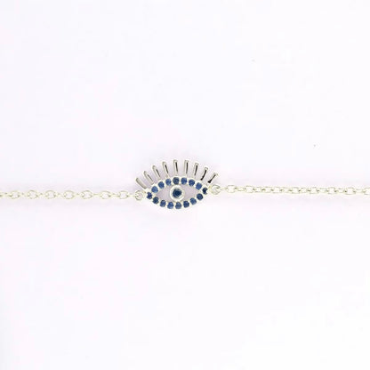 Blue Sapphire Evil Eye Bracelet