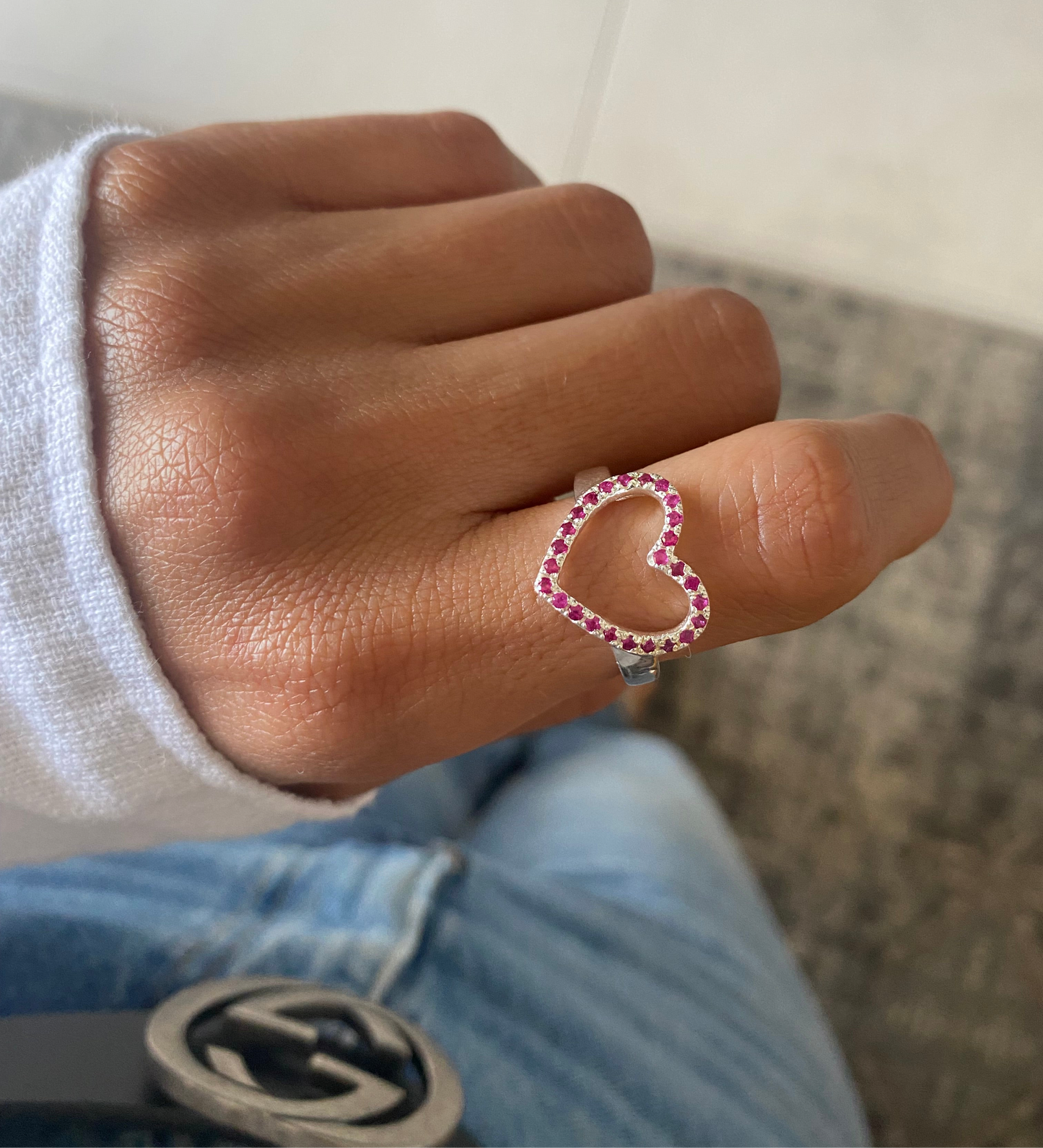 Heart Gemstone Ring