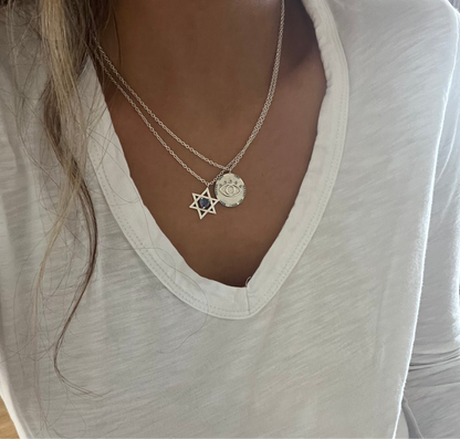 Turquoise Coin Eye Necklace