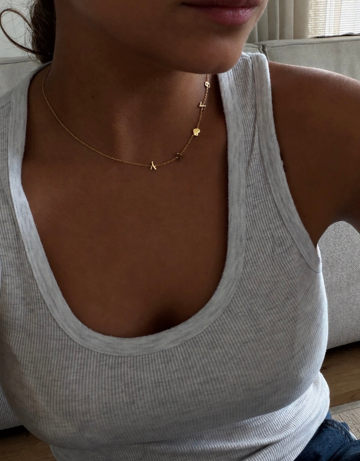 Letters Heart Necklace