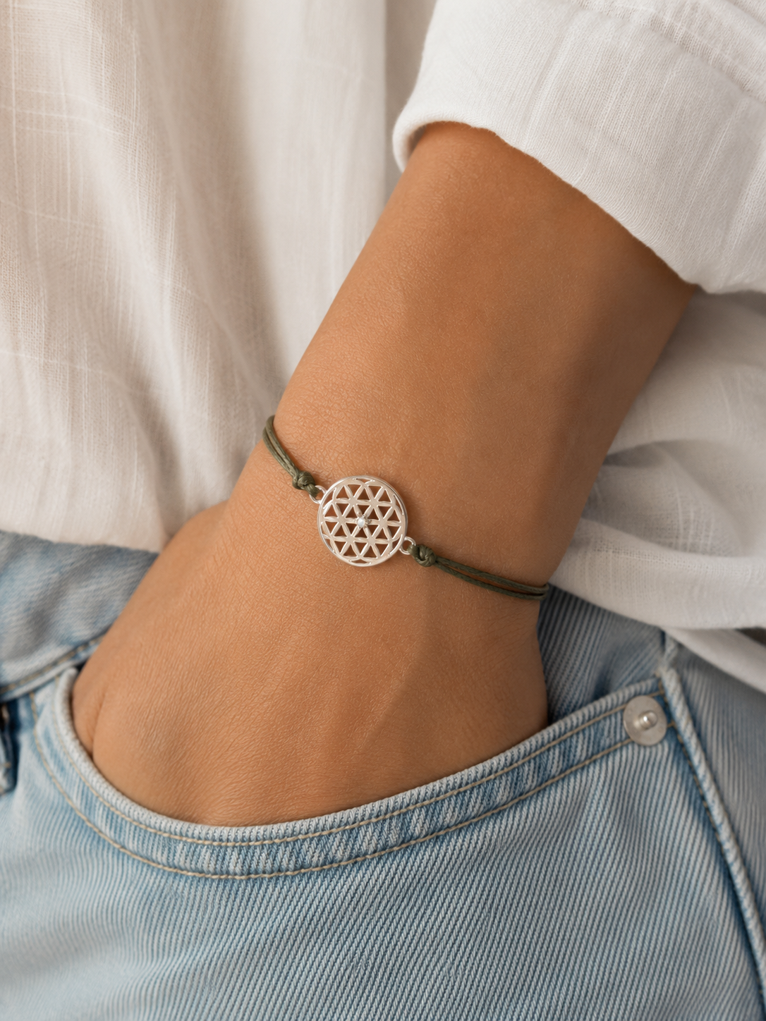 Flower of Life Cord Bracelet