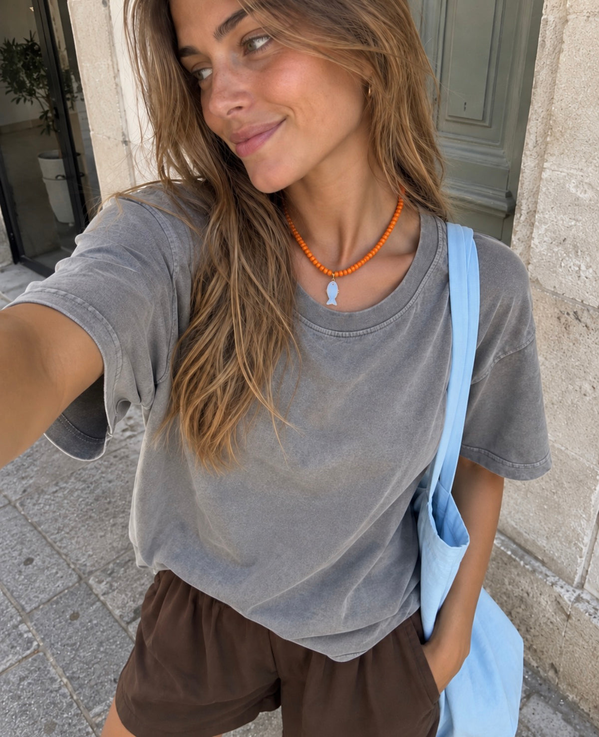 Orange Beads Necklace