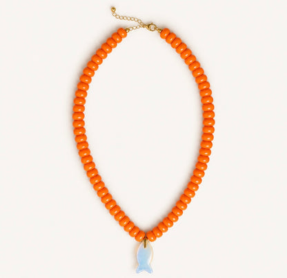 Orange Beads Necklace