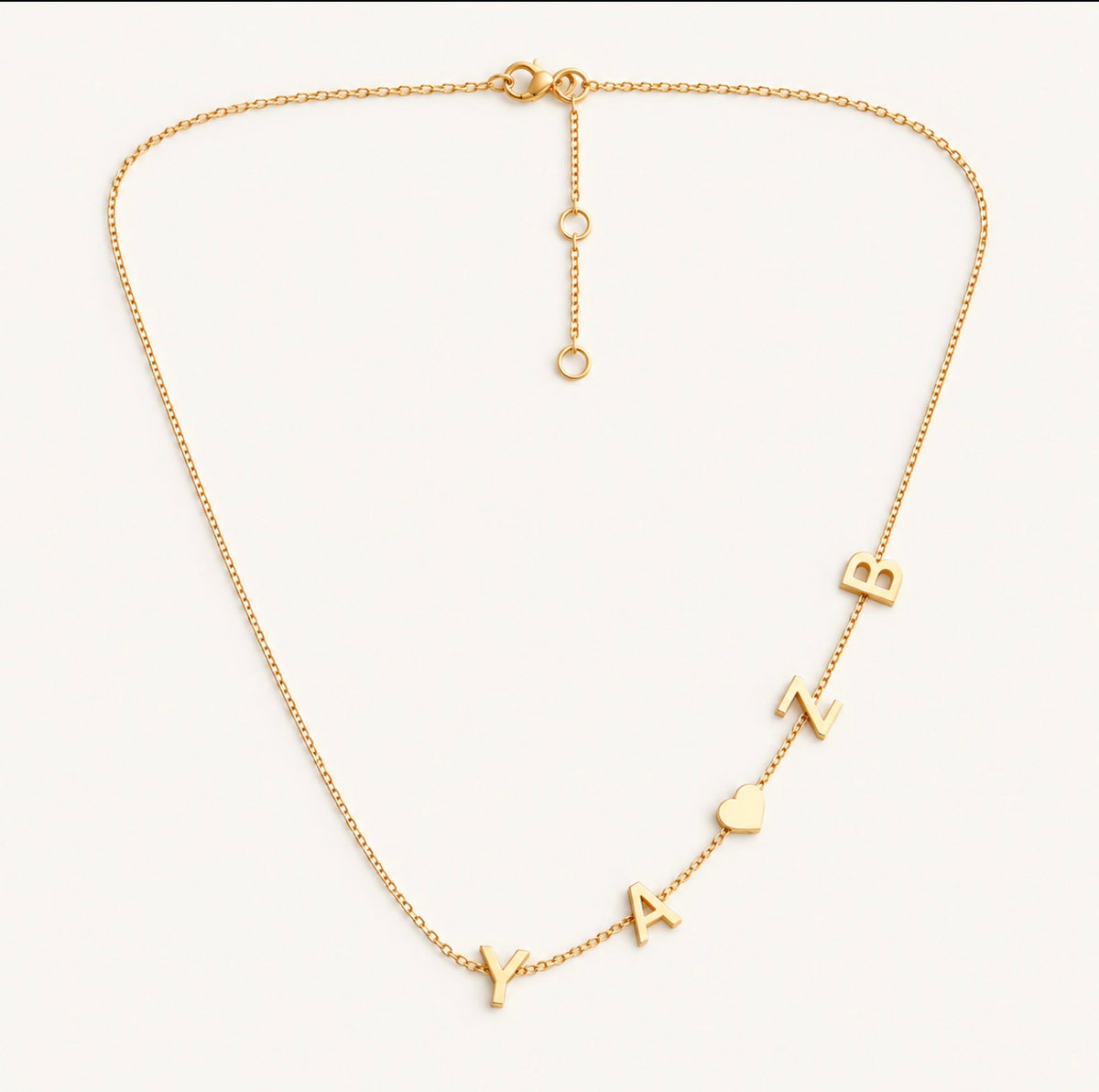 Letters Heart Necklace