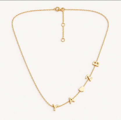 Letters Heart Necklace