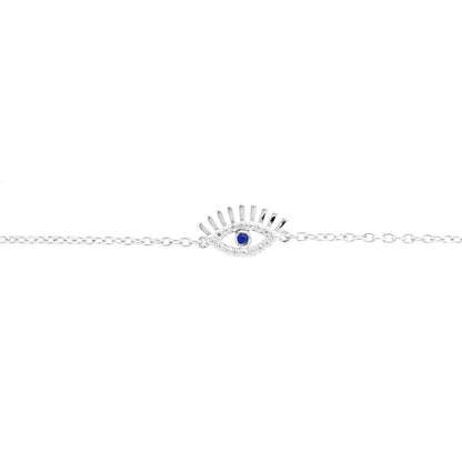 Lapis & Zircon Evil Eye Bracelet