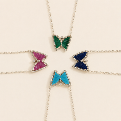 Butterfly Necklace Gem
